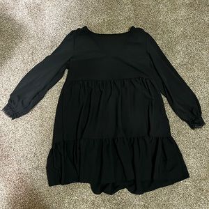 long sleeve black dress